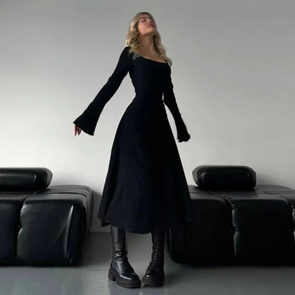 ⏳Time-limited Special⏰Women’s Square Neck Tie Waist A-Line Dress