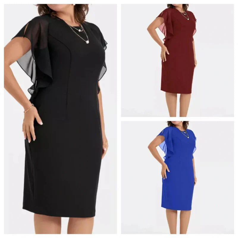 ⏳Time-limited Special⏰Solid Round Neck Midi Dress👗
