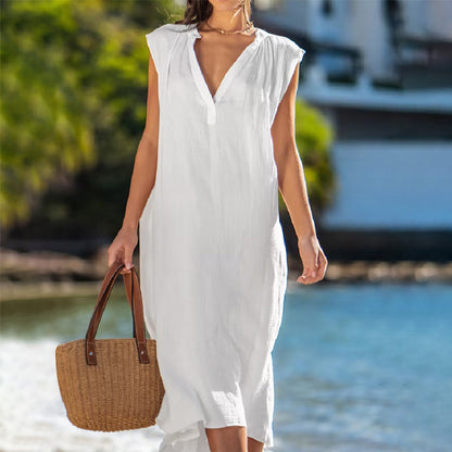⏳Time-limited Special⏰Women's Elegant Sleeveless V-Neck Dress👗