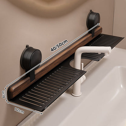 ⏳Time-limited Special⏰Walnut Suction Cup Bathroom Shelf