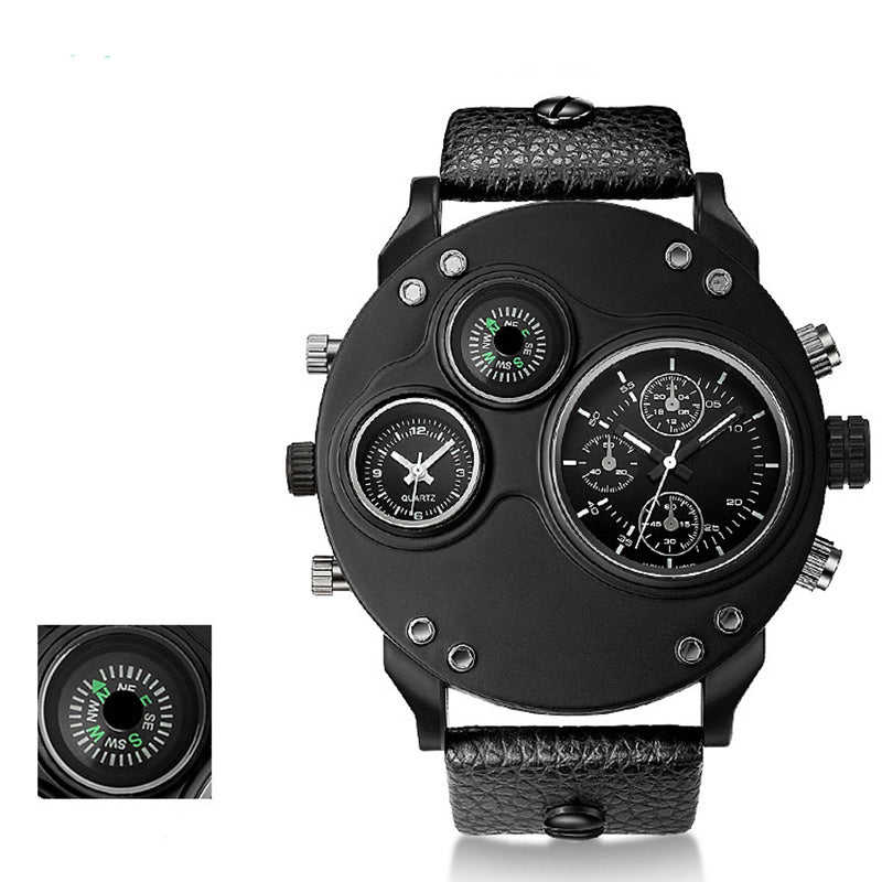 ⏳Time-limited Special⏰Men's Dual Time Zone Analog Watch with Compass