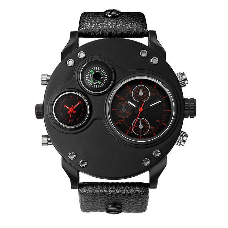 ⏳Time-limited Special⏰Men's Dual Time Zone Analog Watch with Compass