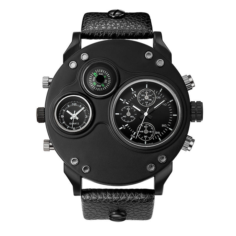 ⏳Time-limited Special⏰Men's Dual Time Zone Analog Watch with Compass