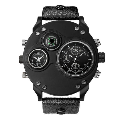 ⏳Time-limited Special⏰Men's Dual Time Zone Analog Watch with Compass