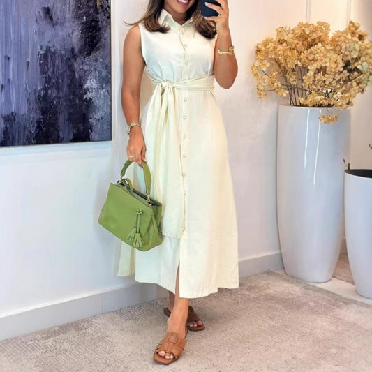 ⏳Time-limited Special⏰Elegant Sleeveless Shirt Dress👗