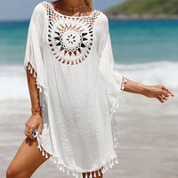 ⏳Time-limited Special⏰Women's Loose Solid Color Hollow Out Cover Up