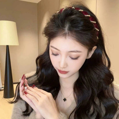 ⏳Time-limited Special⏰Vintage High Cranium Artificial Pearl Hairband