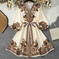 ⏳Time-limited Special⏰Women's Printed Tie-Waist V-Neck Dress👗