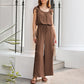 ⏳Time-limited Special⏰Women's Solid Color Pleated Square Neck Jumpsuit👗
