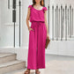 ⏳Time-limited Special⏰Women's Solid Color Pleated Square Neck Jumpsuit👗