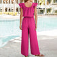 ⏳Time-limited Special⏰Women's Solid Color Pleated Square Neck Jumpsuit👗