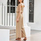 ⏳Time-limited Special⏰Women's Solid Color Pleated Square Neck Jumpsuit👗