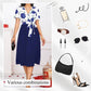 ⏳Time-limited Special⏰Women's Floral V-Neck Wrap Dress with Belted Waist👗