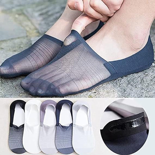 5/10 Pairs Ice Silk No-Show Socks Set（50% OFF)