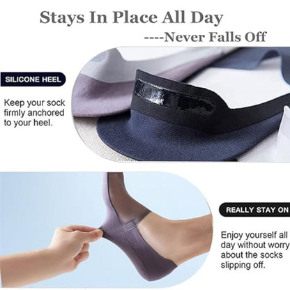 5/10 Pairs Ice Silk No-Show Socks Set（50% OFF)