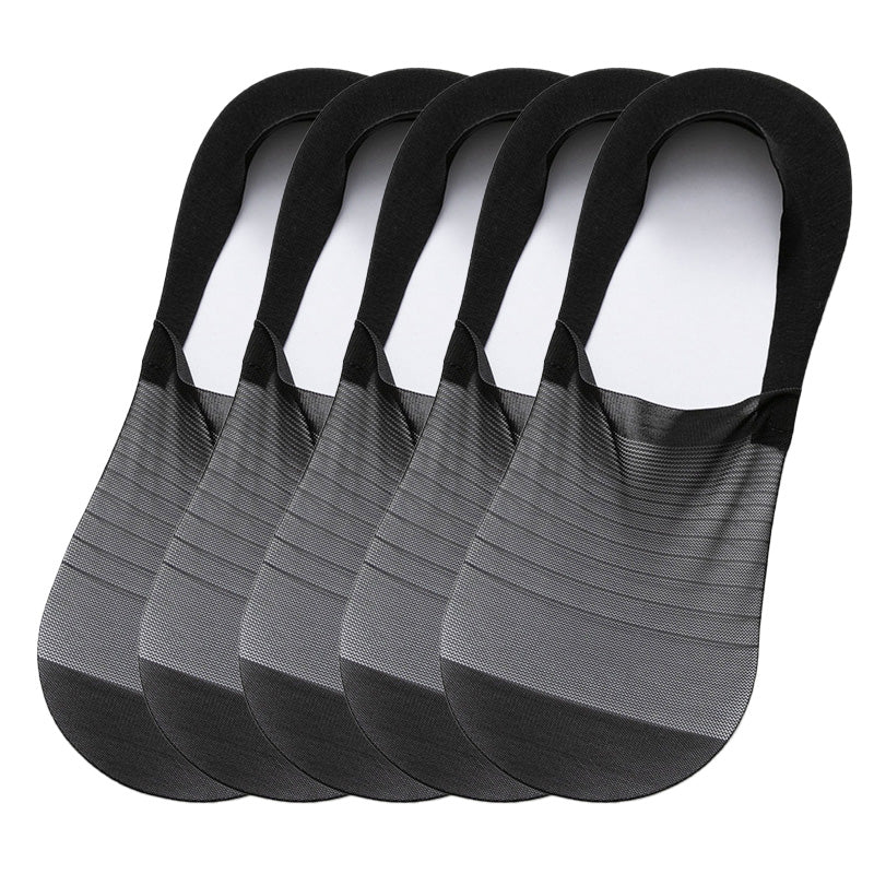 5/10 Pairs Ice Silk No-Show Socks Set（50% OFF)