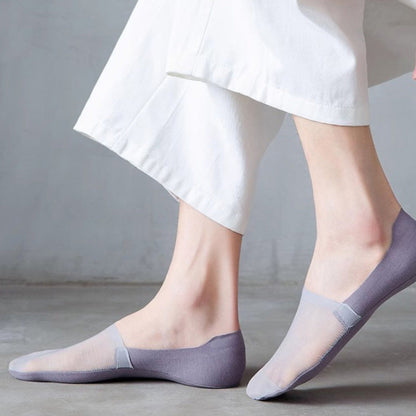 5/10 Pairs Ice Silk No-Show Socks Set（50% OFF)