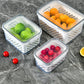 🔥🔥Household transparent plastic food storage box-Including drain basket💧