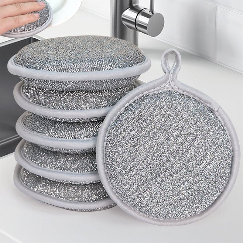 ✨✨Kitchen Double-Sided Round Sponge Scrubber