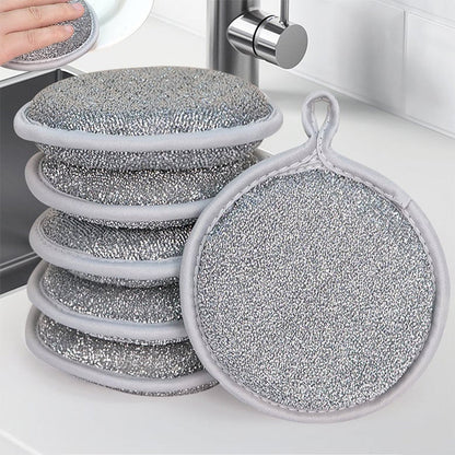 ✨✨Kitchen Double-Sided Round Sponge Scrubber