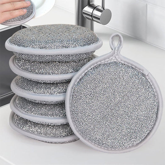 ✨✨Kitchen Double-Sided Round Sponge Scrubber