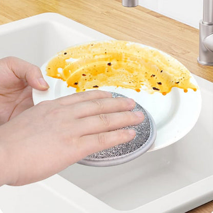 ✨✨Kitchen Double-Sided Round Sponge Scrubber