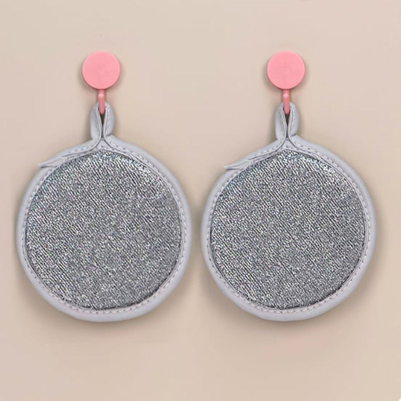 ✨✨Kitchen Double-Sided Round Sponge Scrubber