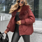 ⏳Limited-time 50% off⏰Fashion Padded Coat with Faux Fur Collar🧥