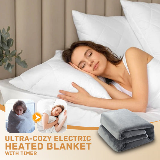 ⏳Limited-time 50% off⏰Ultra-Cozy Electric Heated Blanket with Timer🔥❄️