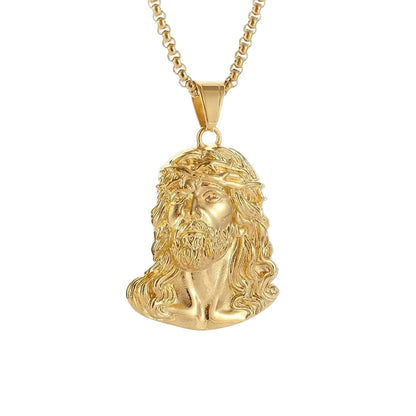 ⏳Limited-time 50% off⏰Jesus Head Pendant Necklace✝️📿