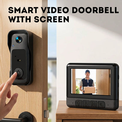 ⏳Limited-time 50% off⏰Wireless Smart Video Doorbell with Display Screen📹