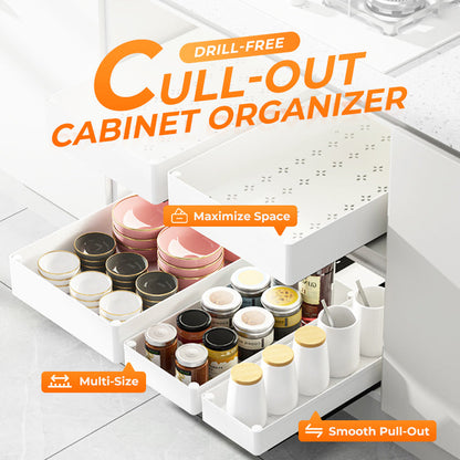 ⏳Limited-time 50% off⏰Drill-Free Pull-Out Cabinet Organizer📦