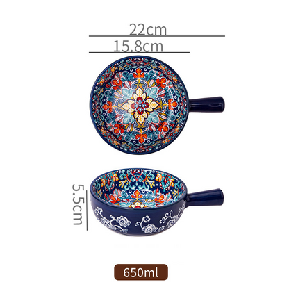 ⏳Limited-time 50% off⏰Bohemian Ceramic Soup Bowl with Handle🥣
