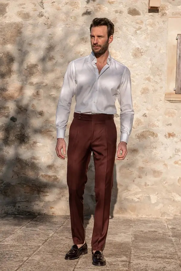 Men's Solid Color Straight Casual Trousers spiyle