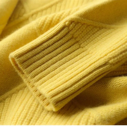 Loose Cashmere Turtleneck Sweater Cardigan spiyle