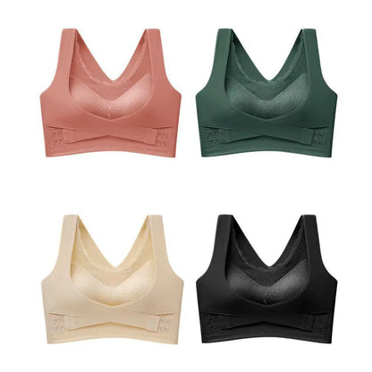 🔥Comfy Bra Front Cross Side Buckle Lace Bras🔥 spiyle