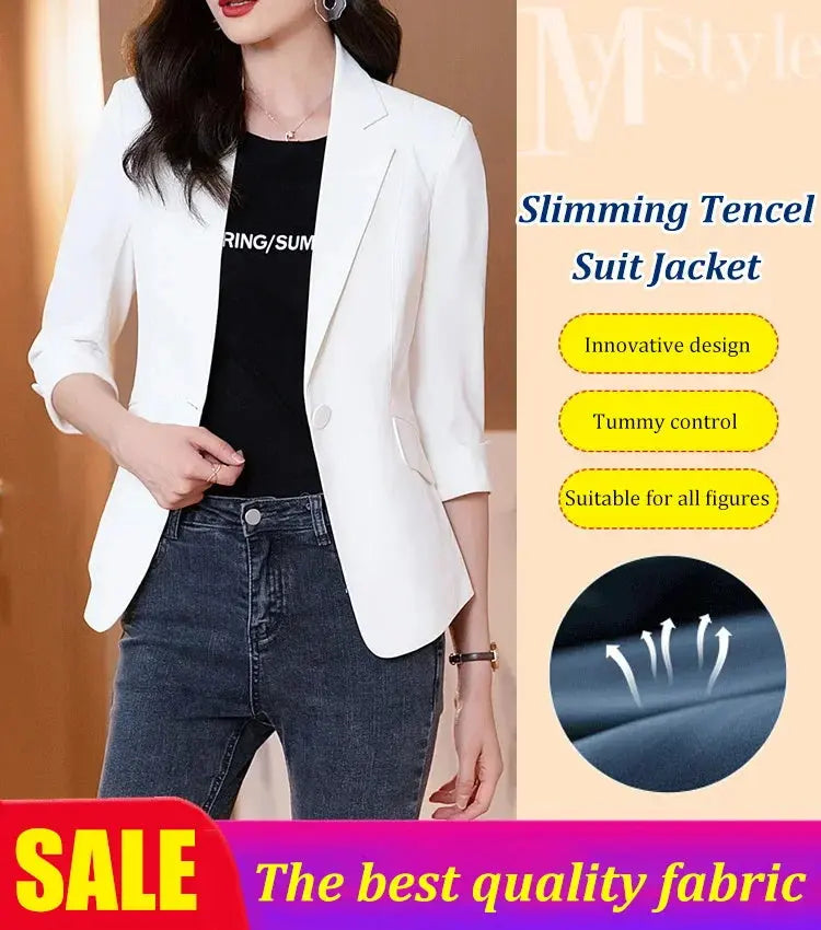 🔥HOT SALE 29.99🔥Slimming Tencel Suit Jacket(40%OFF) spiyle