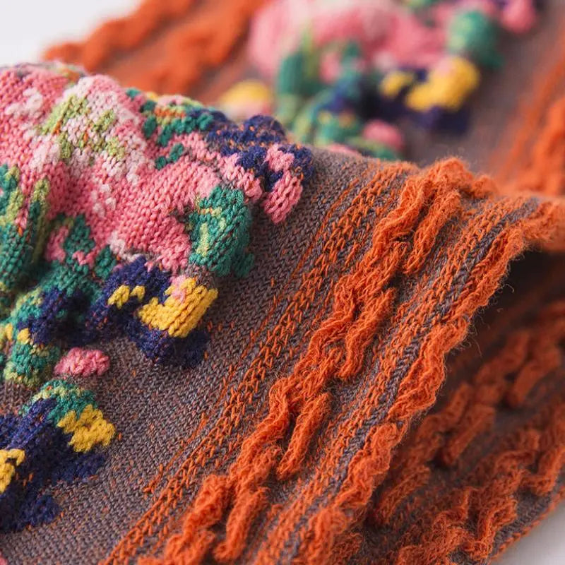 Vintage Embroidered Floral Socks spiyle
