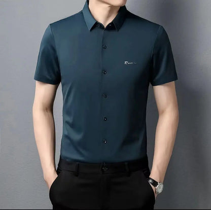 Men's Short Sleeve Non-Iron Business Shirt aimtoyou