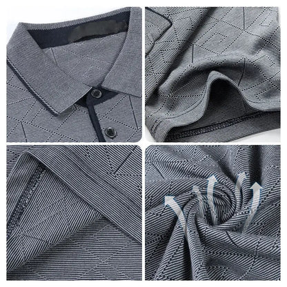 Men's Ice Silk Short Sleeve Lapel Shirt aimtoyou