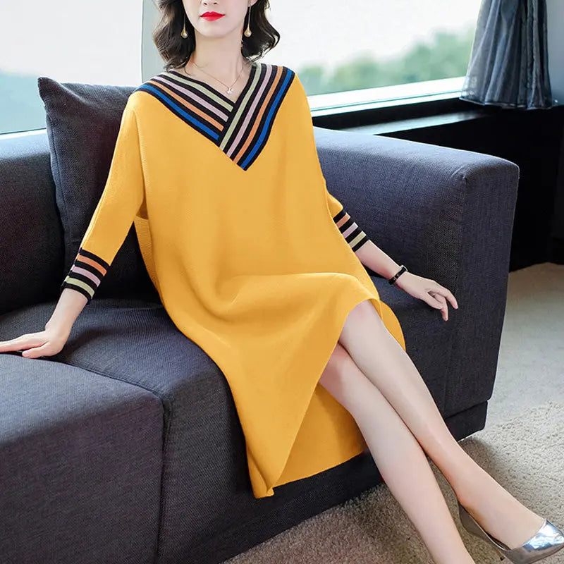 🎉New product launch💐– Elegant V-neck Loose Casual Cotton Robe Dress (80% OFF🔥) spiyle