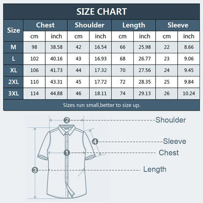 Men's Non-Iron Striped Plaid Shirt aimtoyou