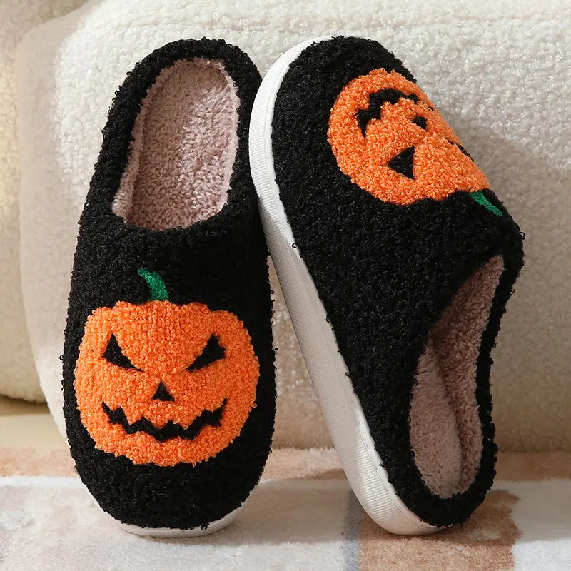 Cozy Fall Spooky Slippers jolieaprile11