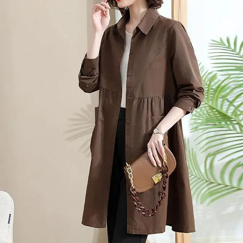 🔥Hot Sale $26.99🔥 Women’s Mid-length Trench Coat Casual Windbreaker(40%OFF) jolieaprile11