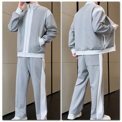 Men's Outfit Casual 2 Piece Contrast Sports Jogging Tracksuits Set（50% OFF） aiyoumoi