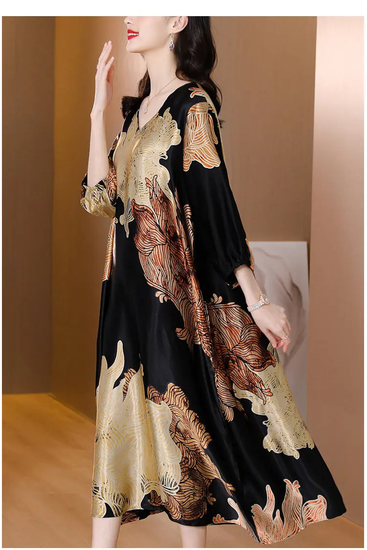 🎉New Product Launch💐– Women’s Elegent Loose Printed Dress（50%OFF） spiyle