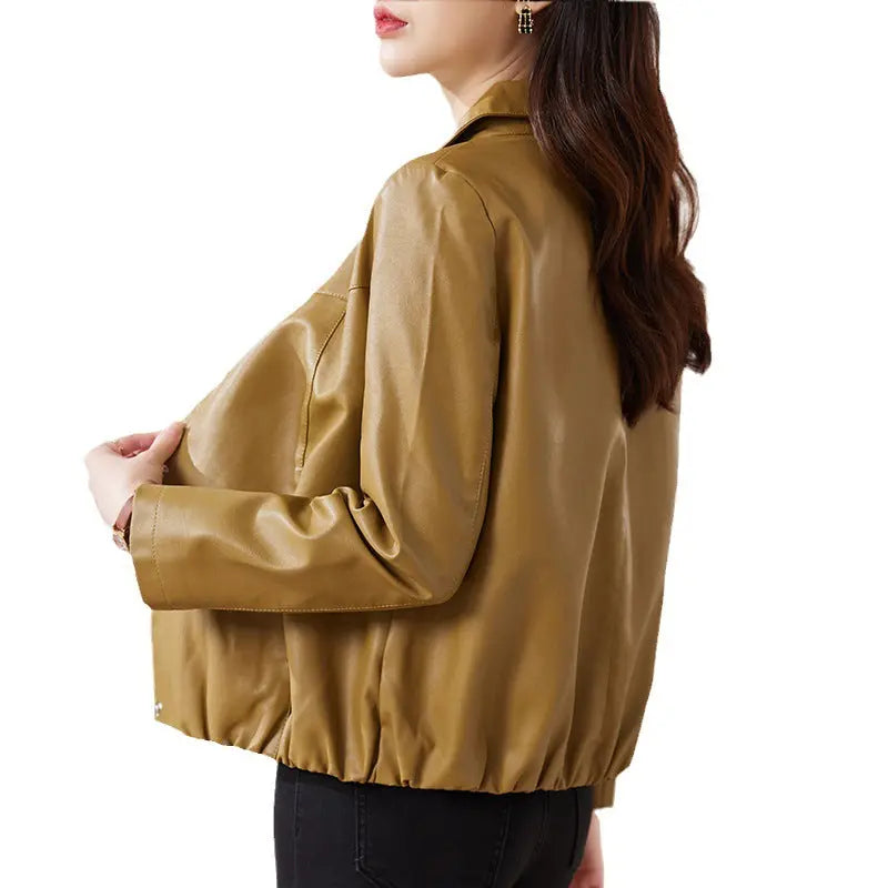 Women's shirt short leather jacket jolieaprile11