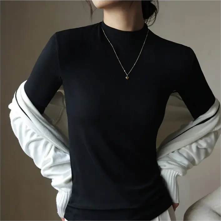 🔥buy 2 free shipping🔥✨2023 Autumn New-Half High Neck Long Sleeve Bottom Shirt jolieaprile11