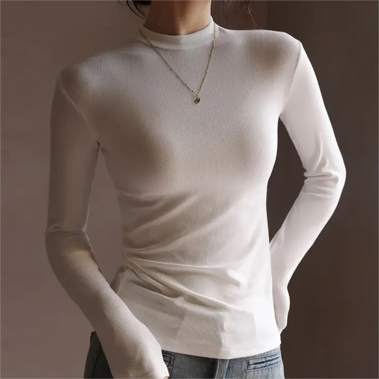 🔥buy 2 free shipping🔥✨2023 Autumn New-Half High Neck Long Sleeve Bottom Shirt jolieaprile11