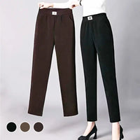2023 New-Corduroy High Waist Straight Leg Plush Pants For Women spiyle